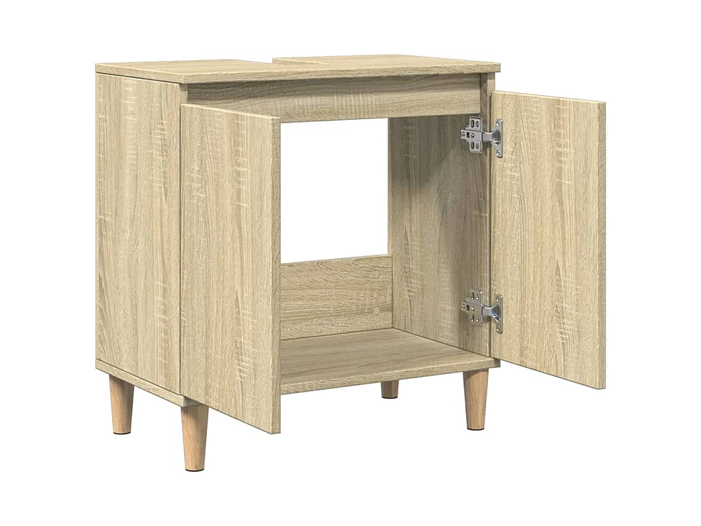 Waschbeckenunterschrank Sonoma-Eiche 58x33x60 cm Holzwerkstoff