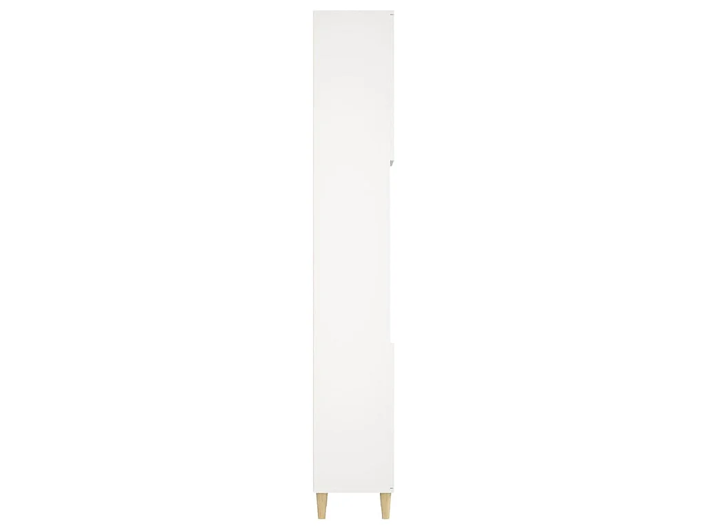 Armadietto da Bagno Bianco 30x30x190 cm in Legno Multistrato