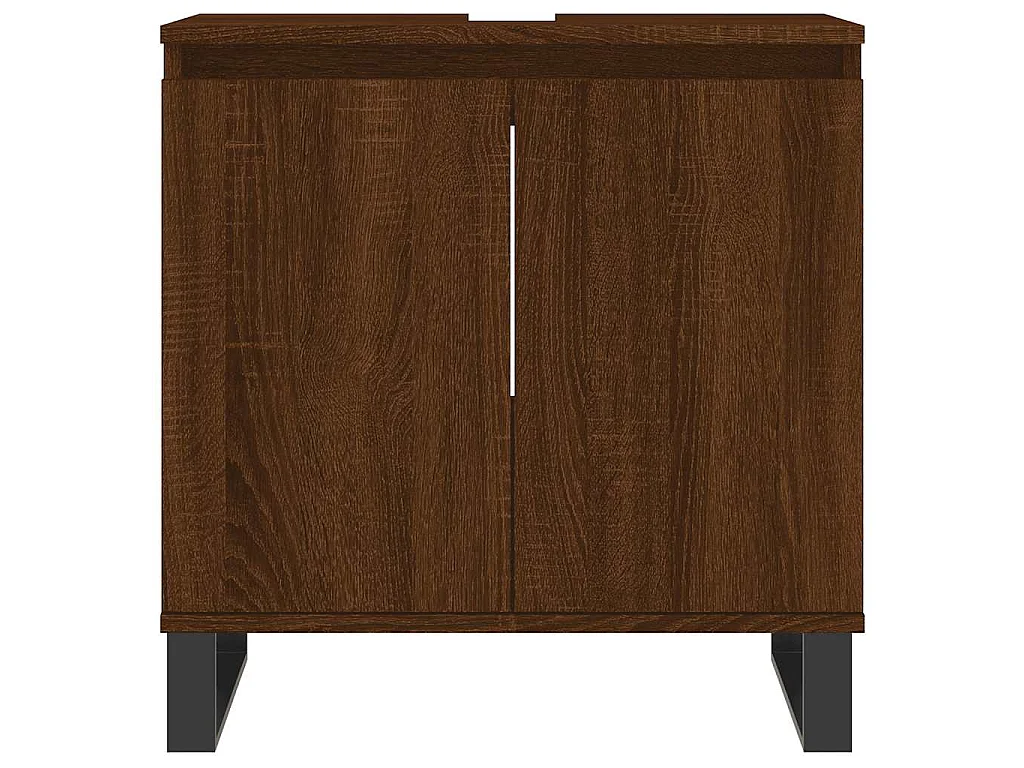 Armoire de bain chêne marron 58x33x60 cm bois d'ingénierie
