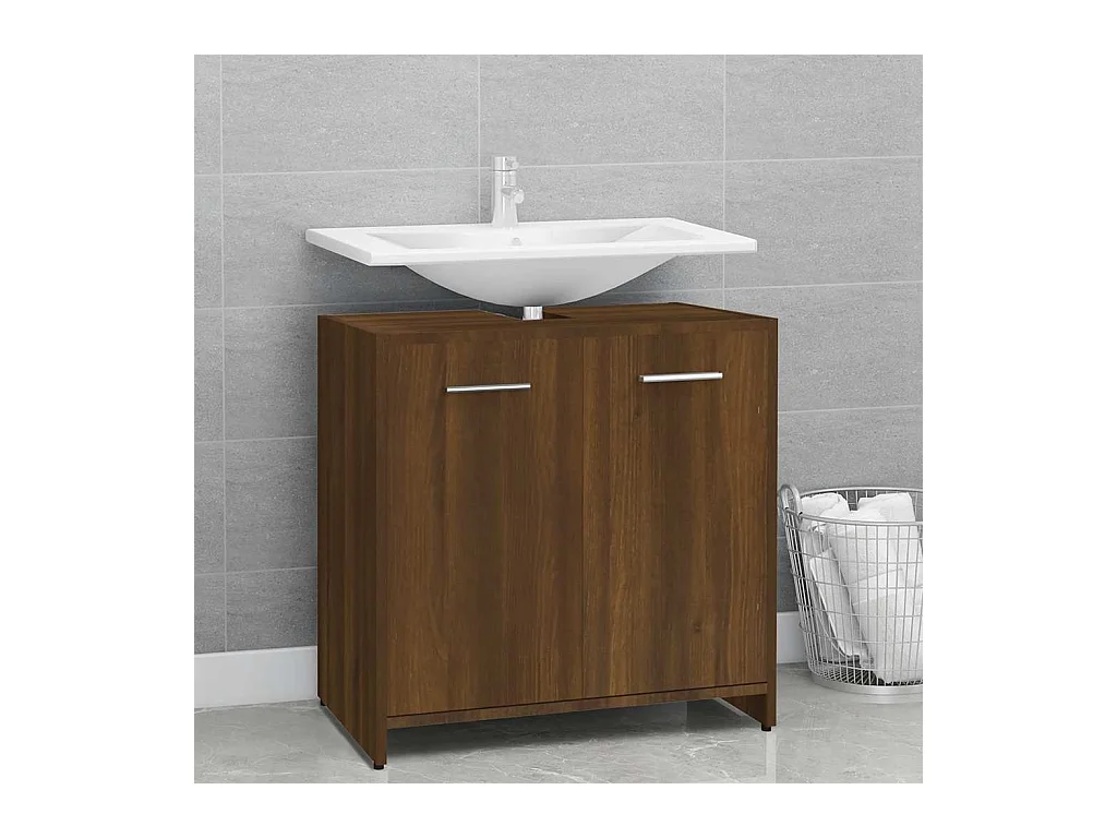Armoire de bain Chêne marron 60x33x60 cm Bois d'ingénierie
