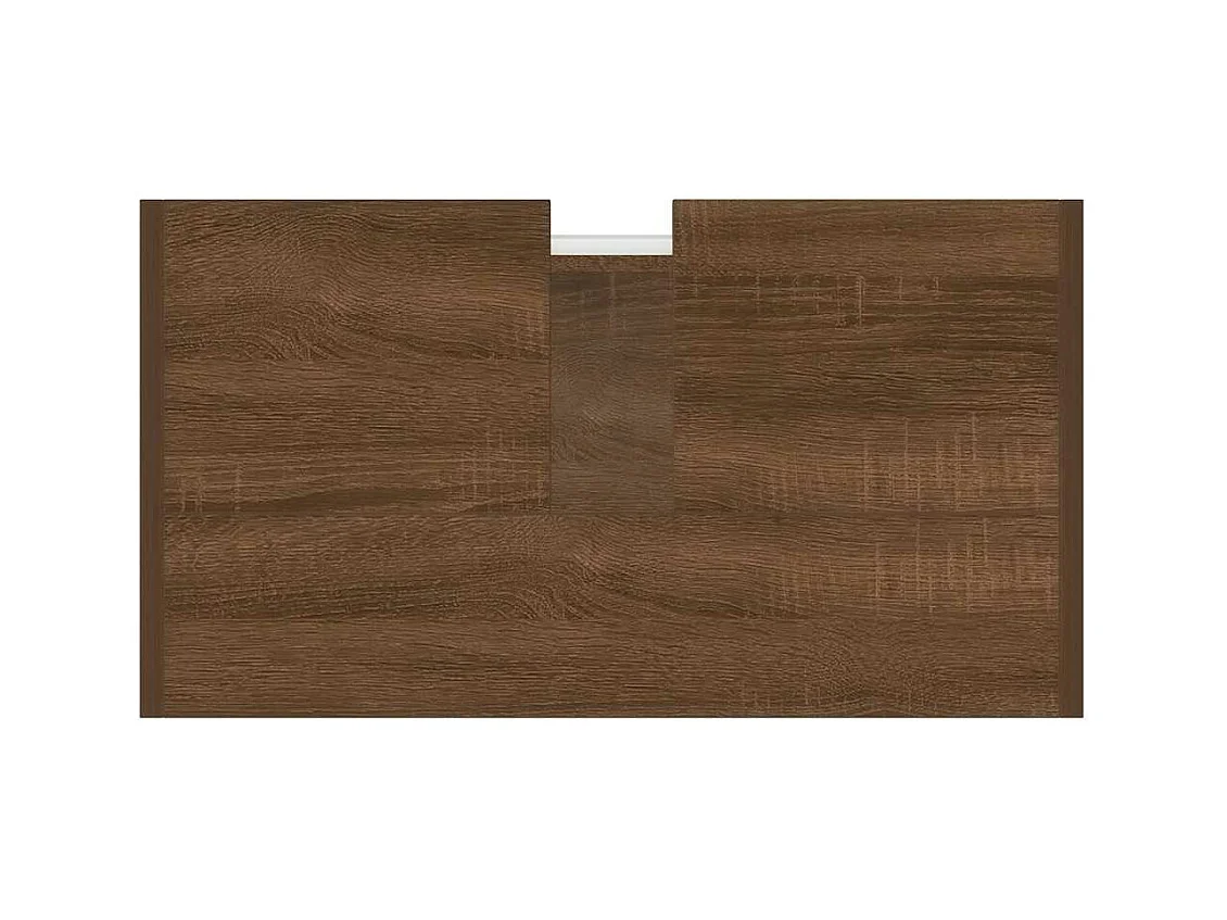 Badkamerkast 60x33x60 cm bewerkt hout bruin eikenkleur