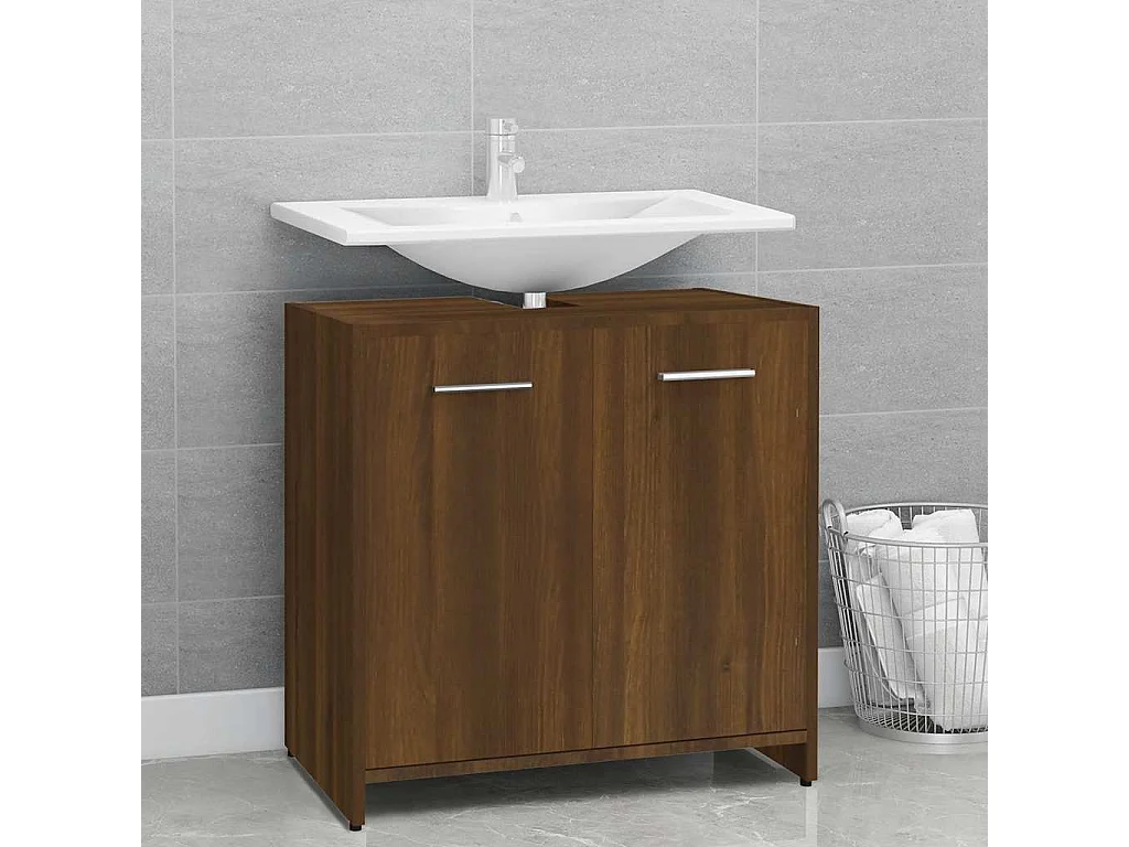 Armoire de bain Chêne marron 60x33x60 cm Bois d'ingénierie