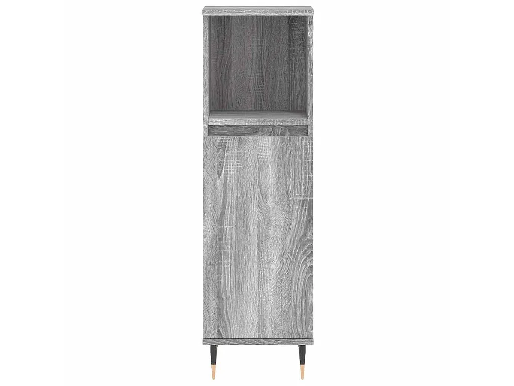 Armoire salle de bain sonoma gris 30x30x100 cm