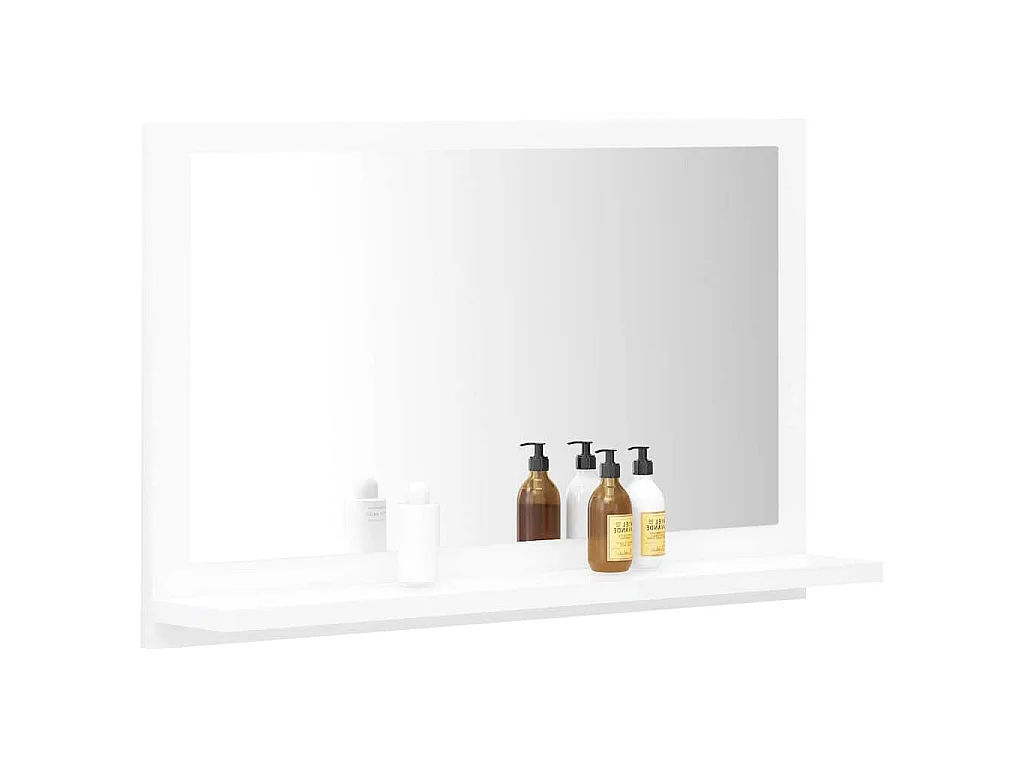 Miroir de salle de bain Blanc 60x10,5x37 cm Bois d’ingénierie