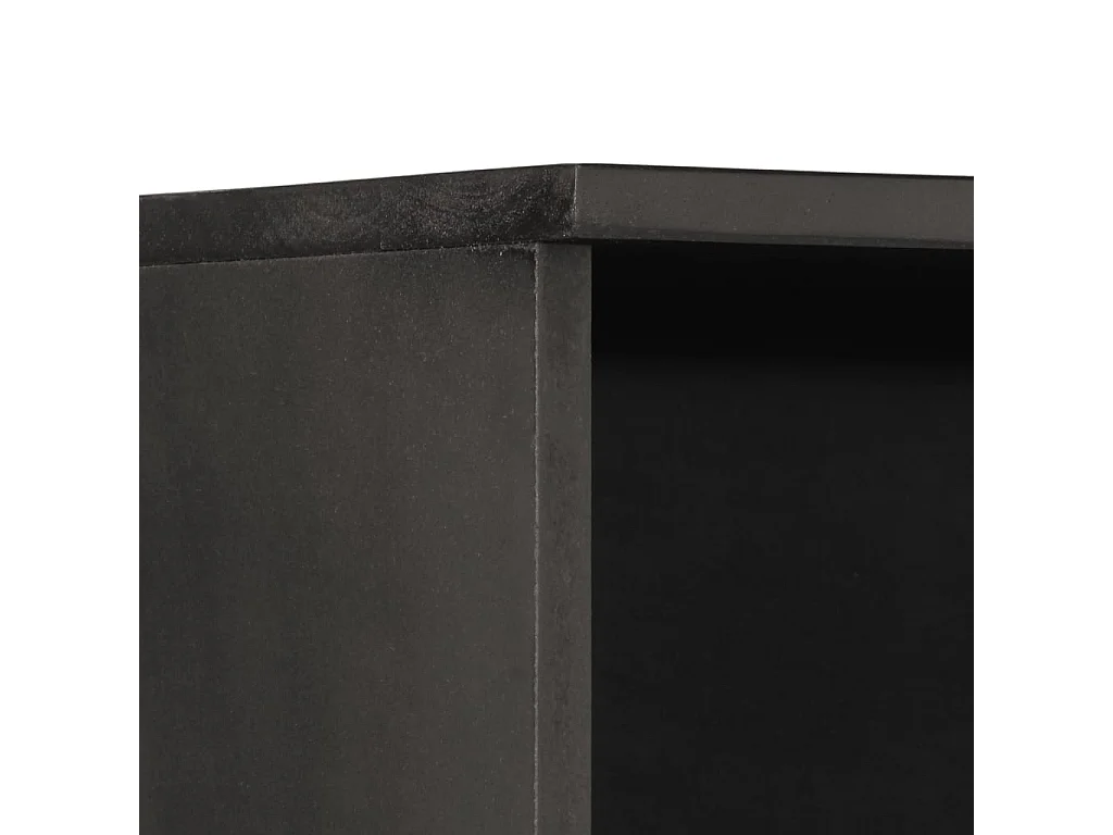 Badkamerkast 38x33x160 cm massief mangohout zwart