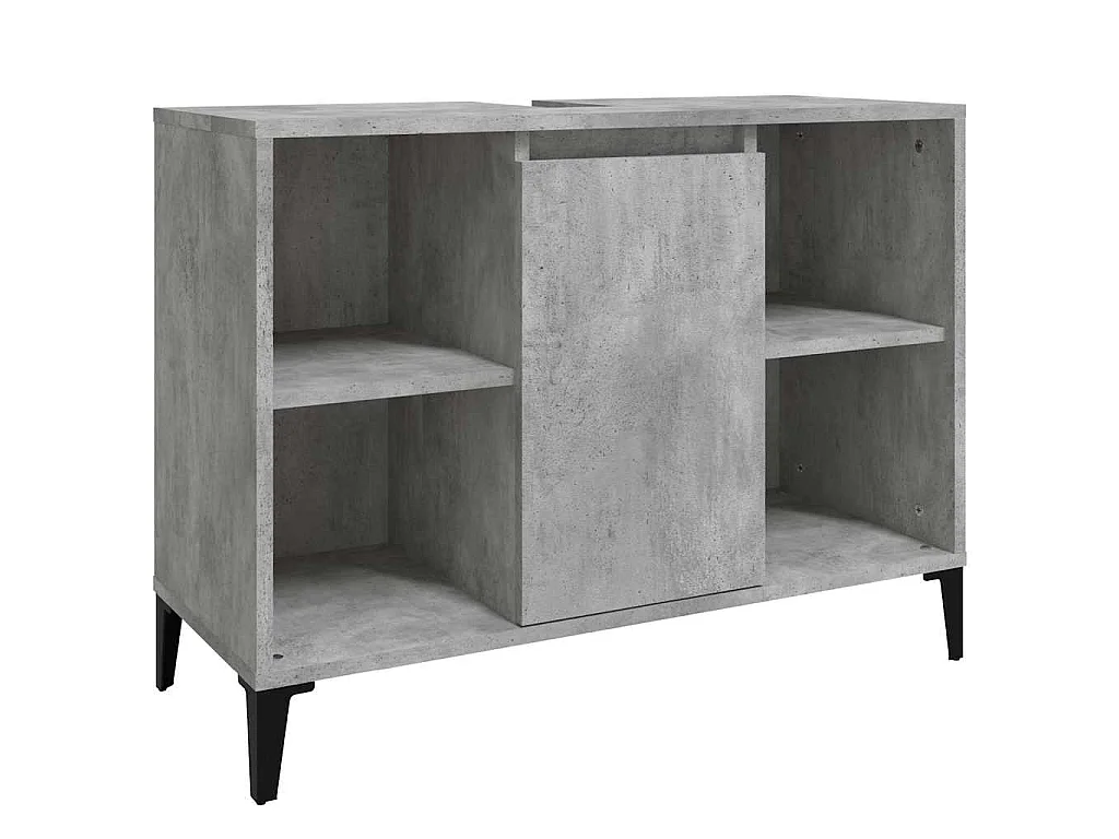 Waschbeckenunterschrank Betongrau 80x33x60 cm Holzwerkstoff