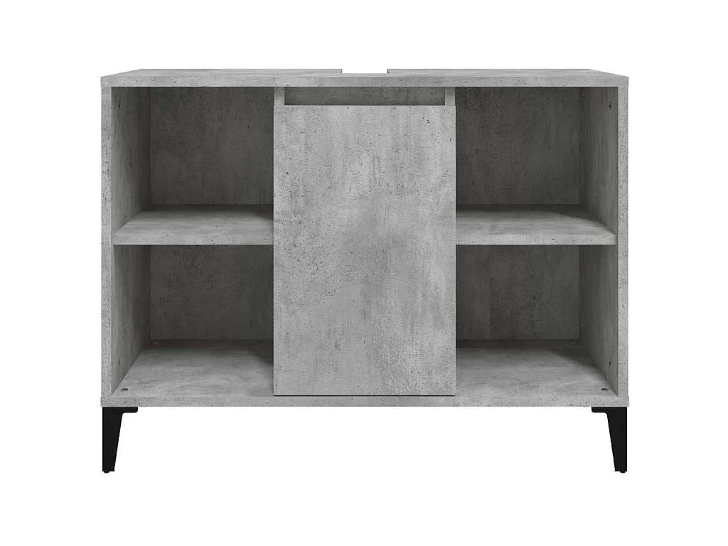 Waschbeckenunterschrank Betongrau 80x33x60 cm Holzwerkstoff