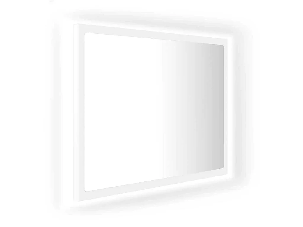 Miroir à LED de salle de bain Blanc 60x8,5x37 cm Acrylique