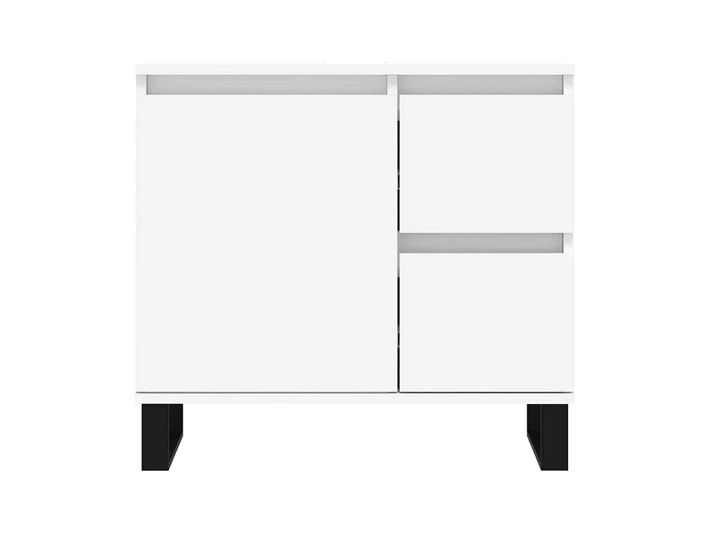 Badkamerkast 65x33x60 cm bewerkt hout wit