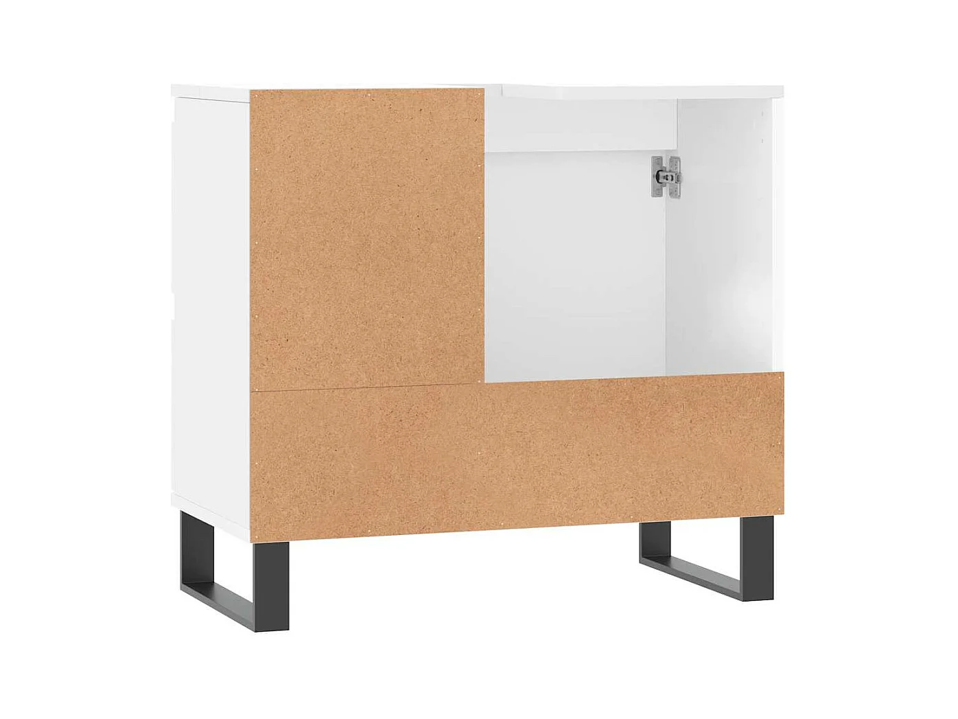 Badkamerkast 65x33x60 cm bewerkt hout wit