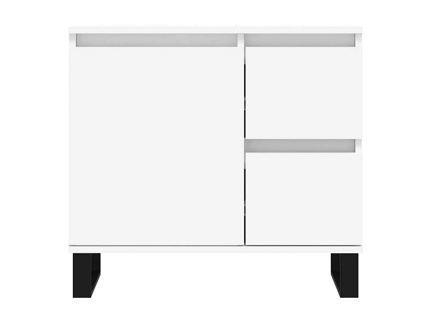 Armoire de salle de bain blanc 65x33x60 cm bois d'ingénierie