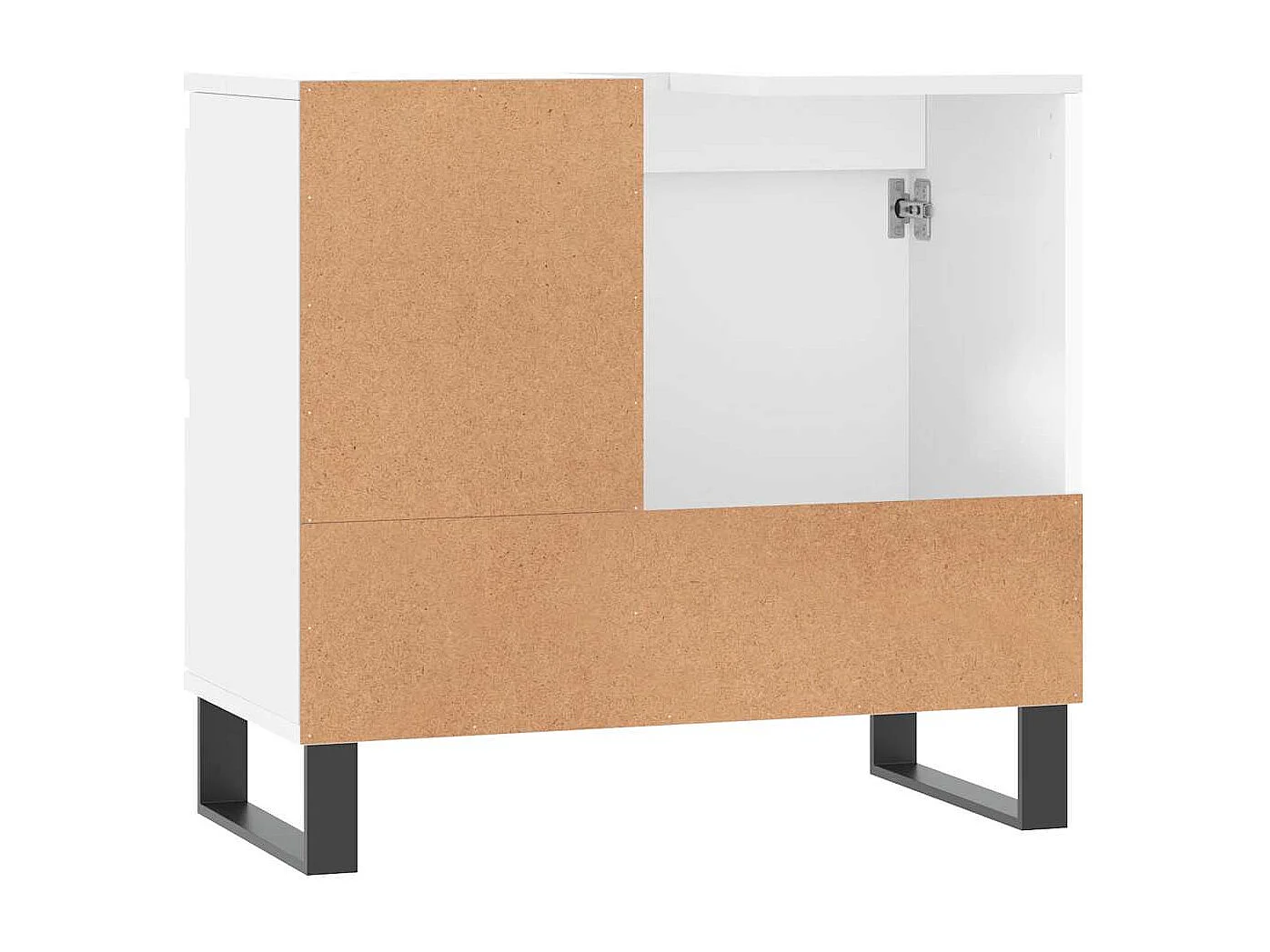 Badkamerkast 65x33x60 cm bewerkt hout wit