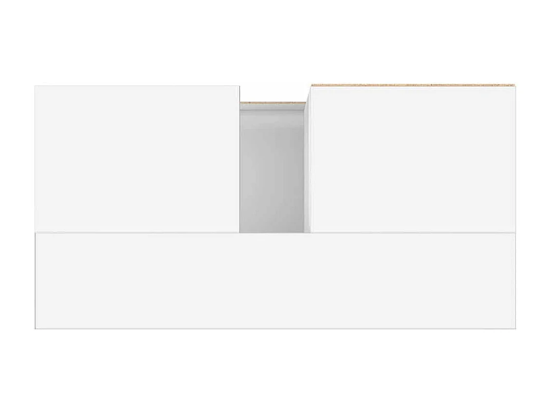 Badkamerkast 65x33x60 cm bewerkt hout wit