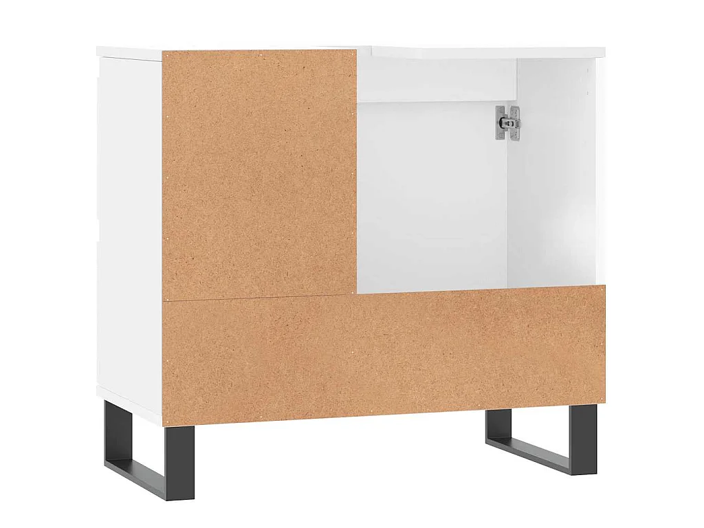 Armoire de salle de bain blanc 65x33x60 cm bois d'ingénierie