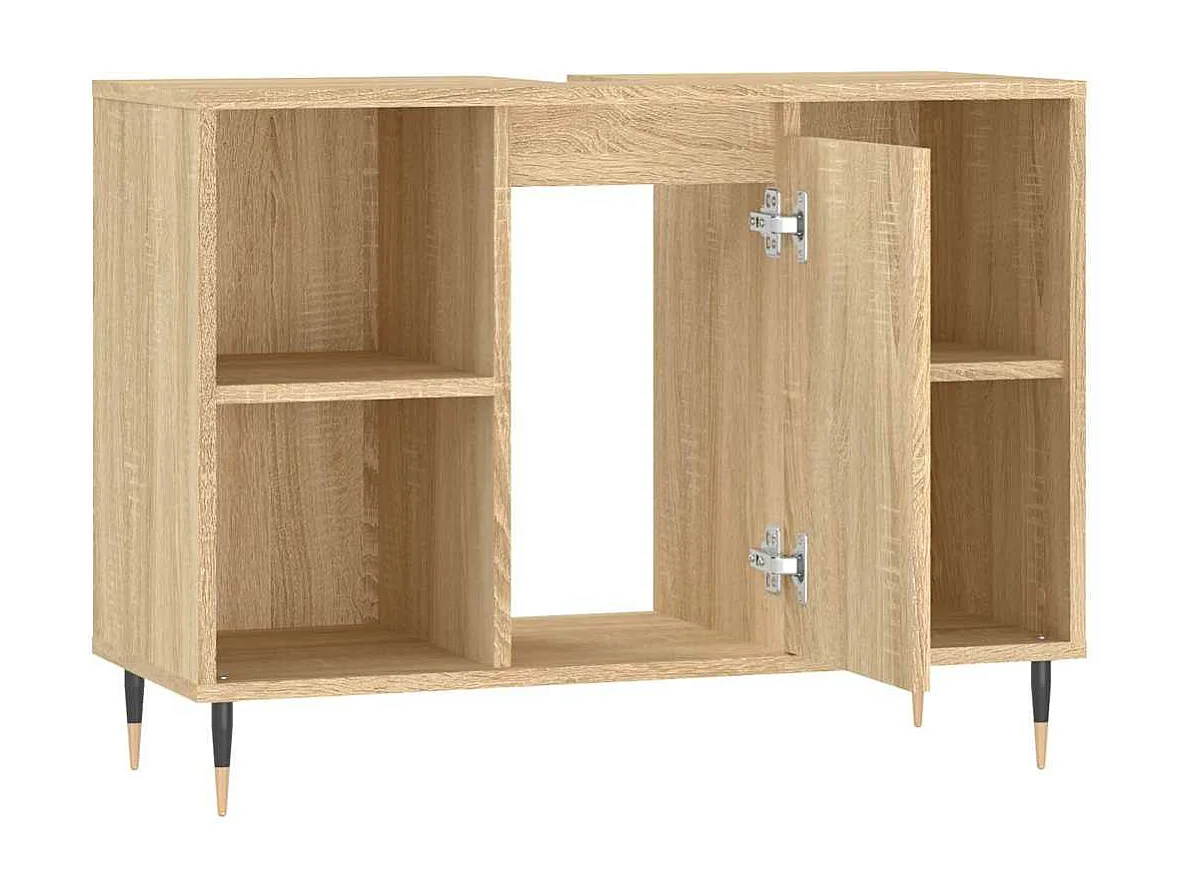 Armoire salle de bain chêne sonoma 80x33x60cm bois d'ingénierie