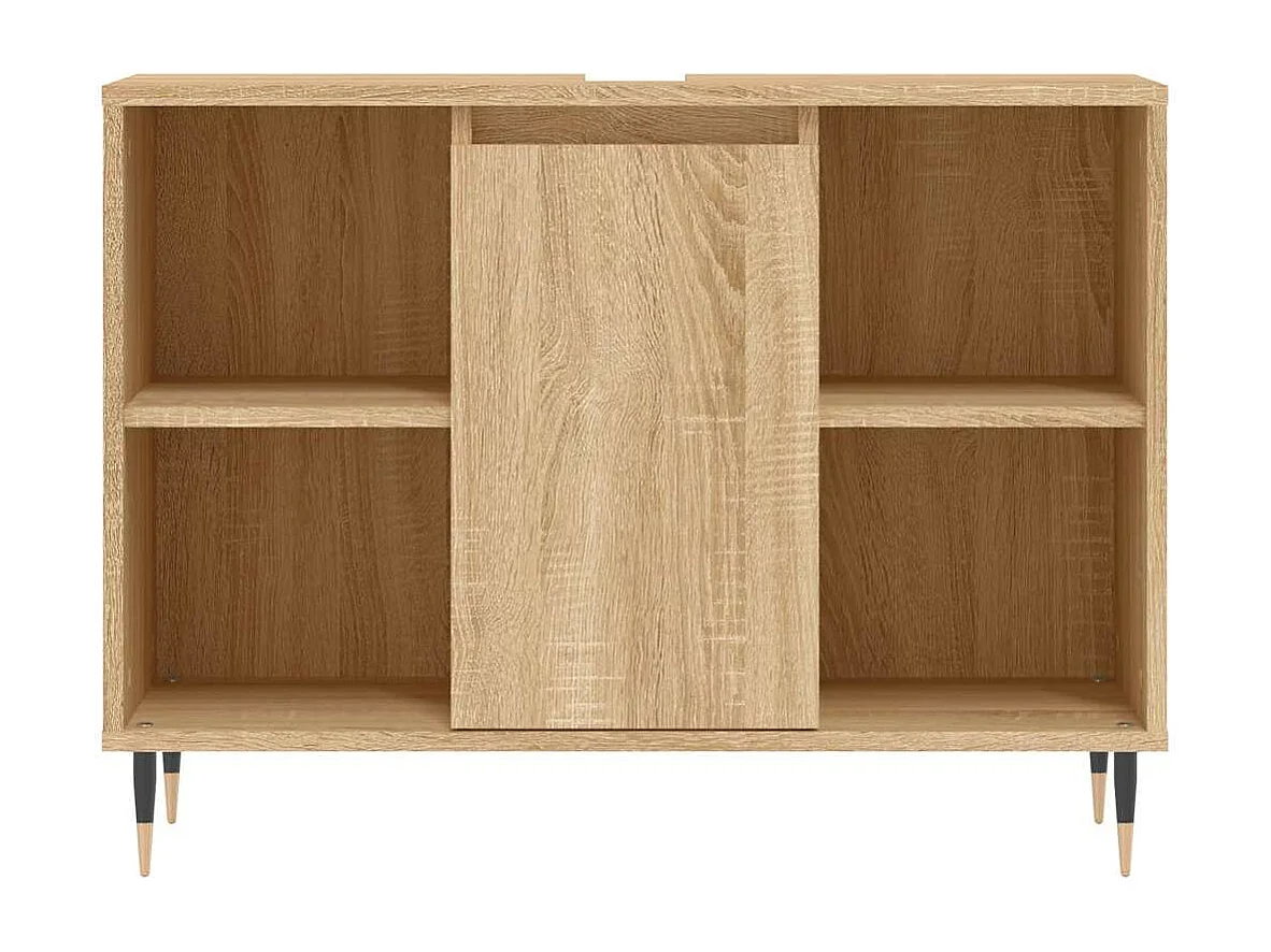Armoire salle de bain chêne sonoma 80x33x60cm bois d'ingénierie