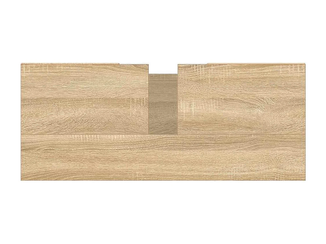 Badkamerkast 80x33x60 cm bewerkt hout sonoma eikenkleurig