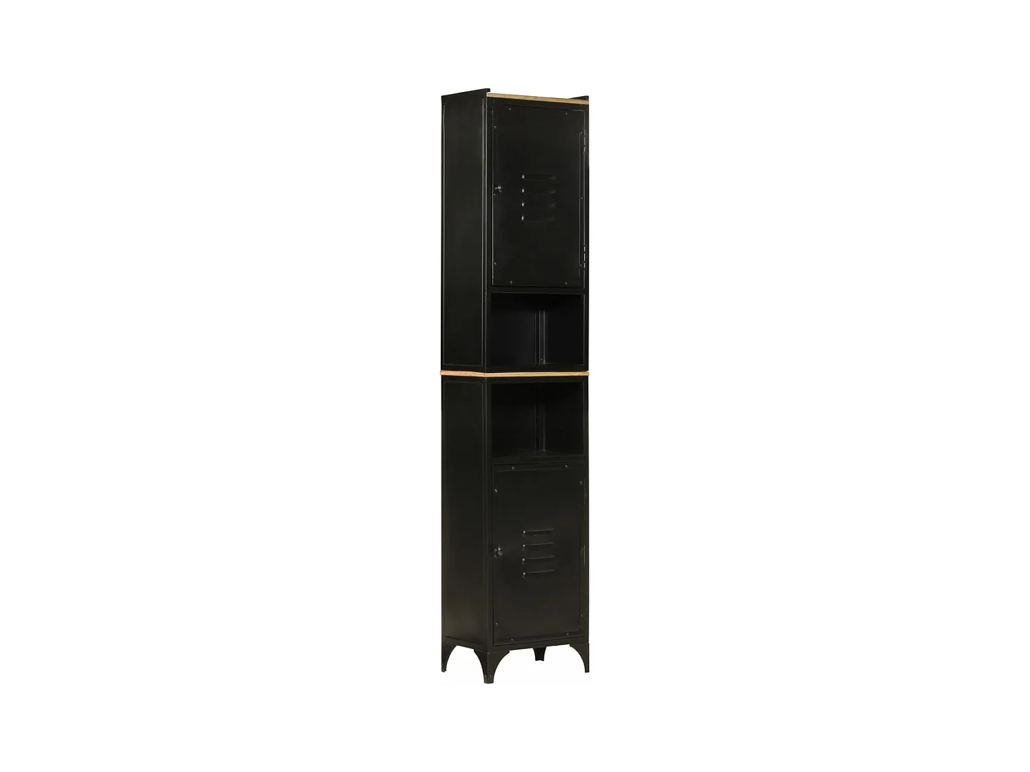 Armoire de salle de bain 40x27x180 cm fer et bois de manguier