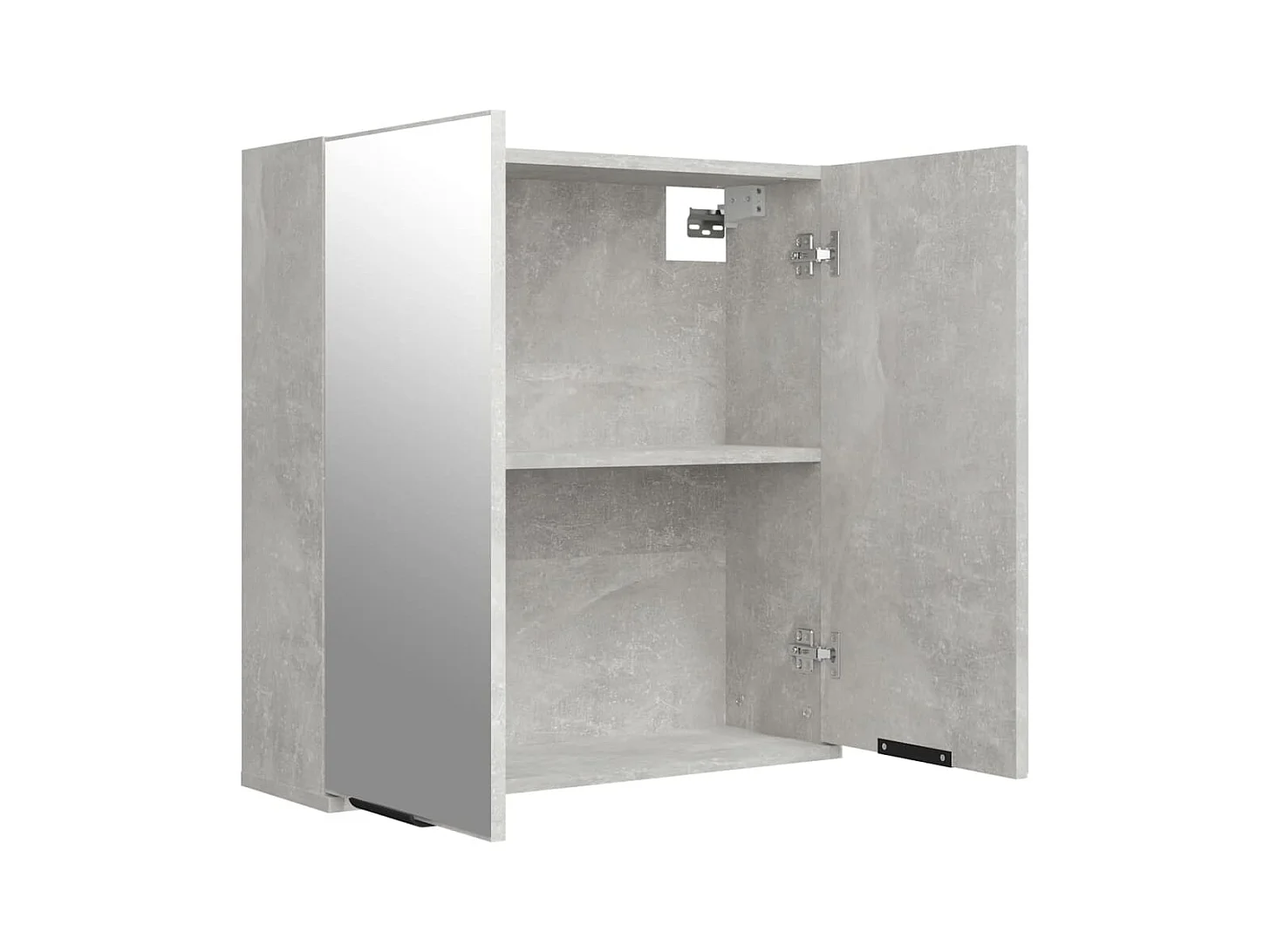 Armoire à miroir de salle de bain Gris béton 64x20x67 cm