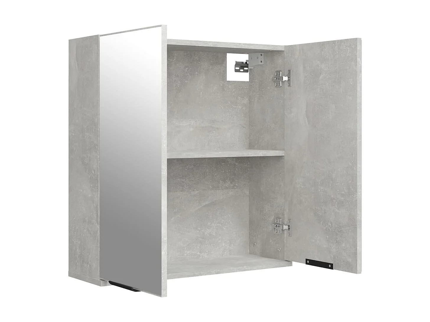 Armoire à miroir de salle de bain Gris béton 64x20x67 cm