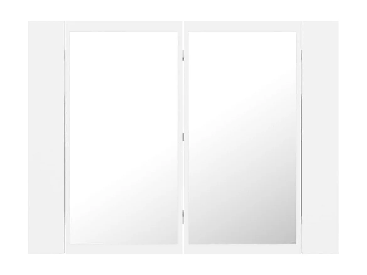 Armoire salle de bain à miroir LED Blanc 60x12x45 cm Acrylique