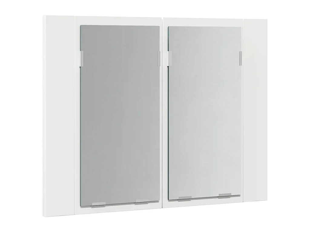 Armoire salle de bain à miroir LED Blanc 60x12x45 cm Acrylique