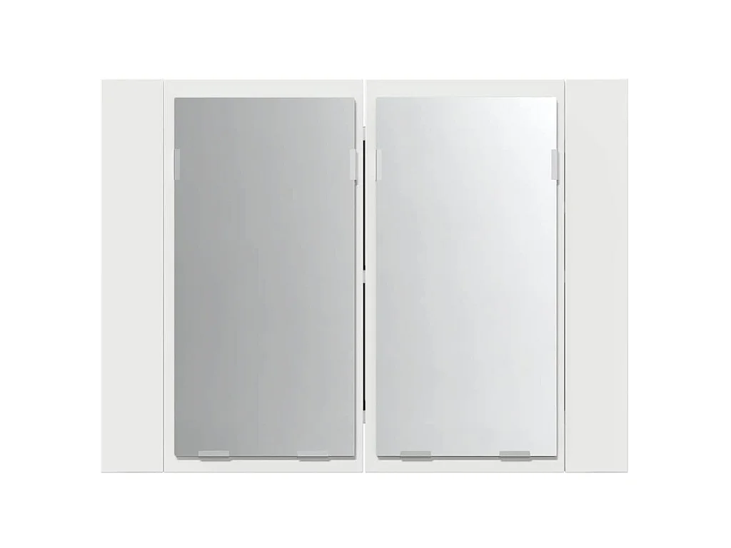 Armoire salle de bain à miroir LED Blanc 60x12x45 cm Acrylique