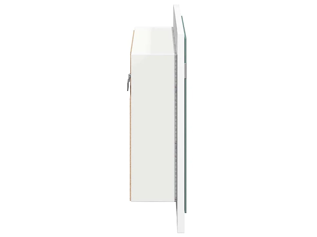 Armoire salle de bain à miroir LED Blanc 60x12x45 cm Acrylique