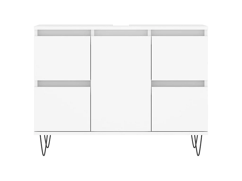 Mueble de baño madera de ingeniería blanco 80x33x60 cm