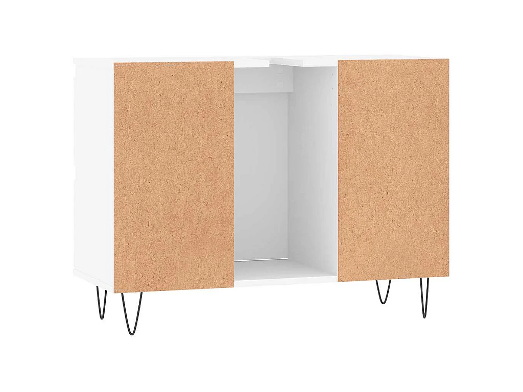 Mueble de baño madera de ingeniería blanco 80x33x60 cm