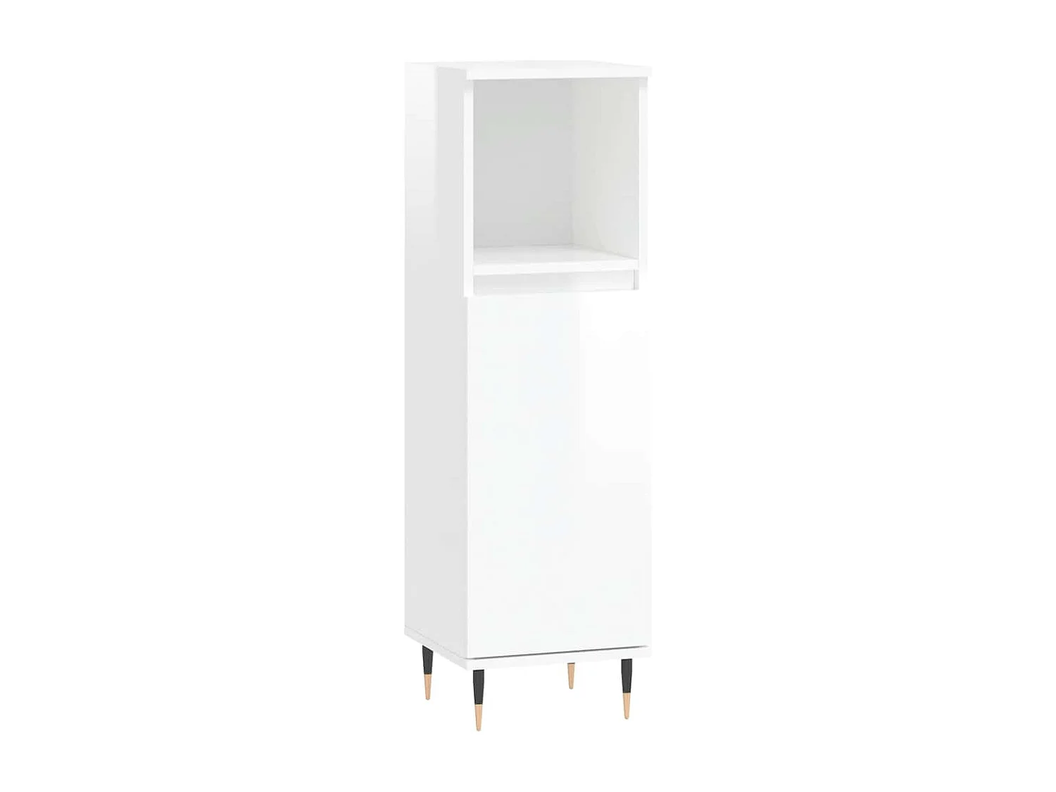 Armoire de salle de bain blanc brillant 30x30x100 cm