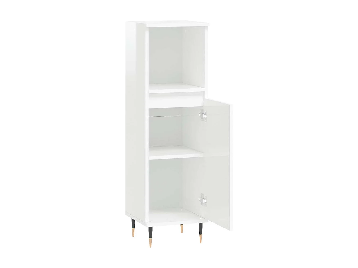 Armoire de salle de bain blanc brillant 30x30x100 cm