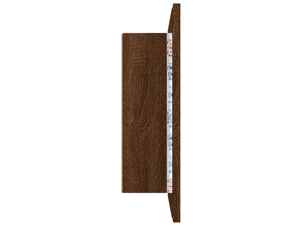 Armoire à miroir LED Chêne marron 60x12x45 cm Bois d'ingénierie