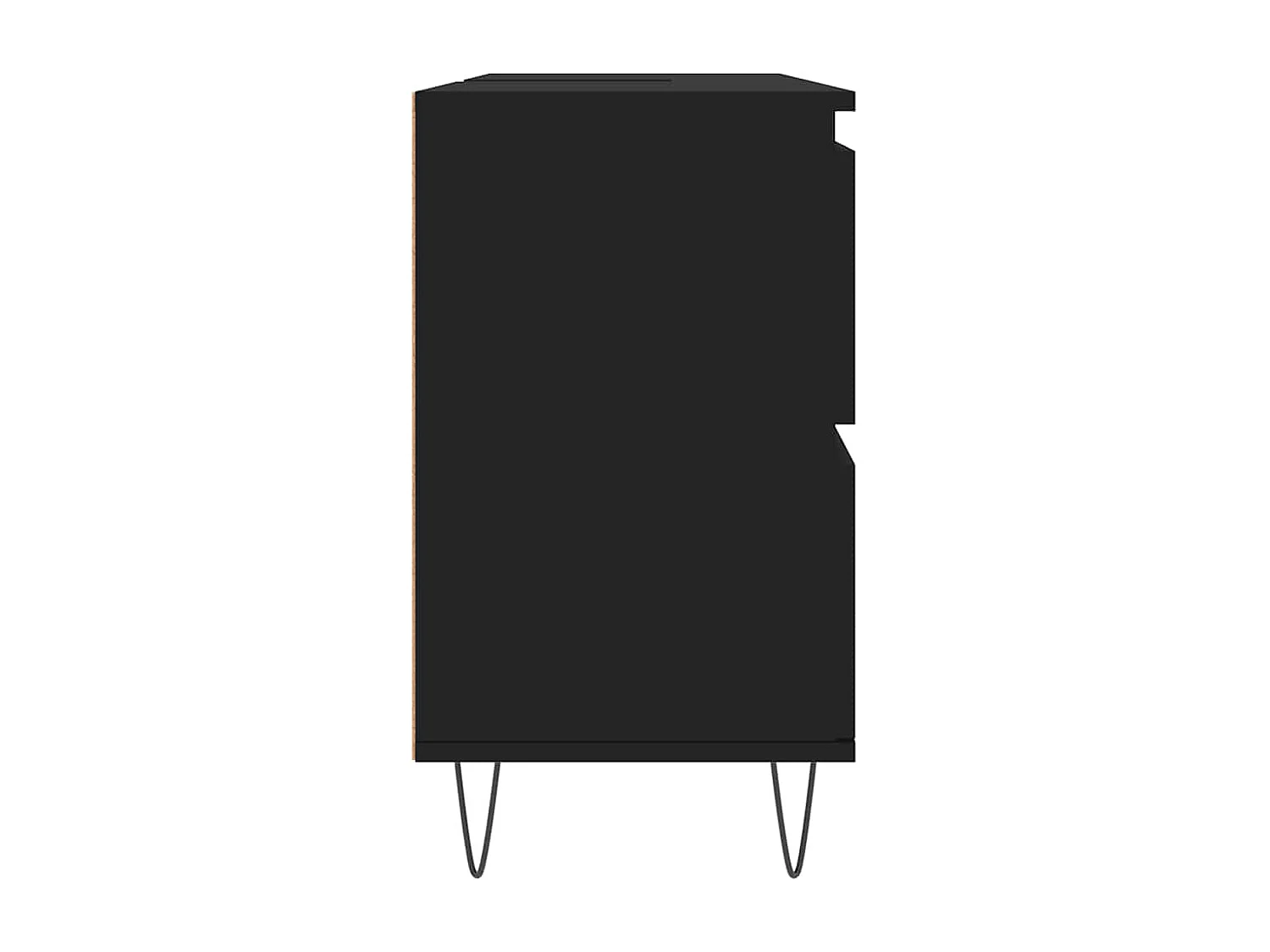 Mobile da Bagno Nero 80x33x60 cm in Legno Multistrato