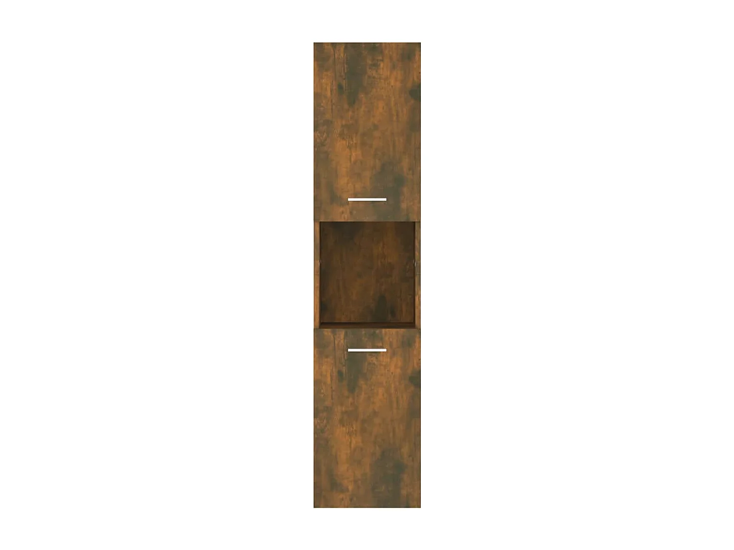 Armadietto Bagno Rovere Fumo 30x30x130 cm in Legno Multistrato