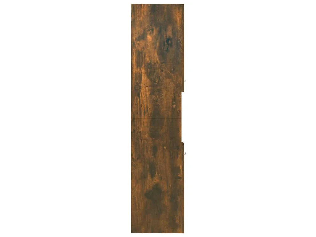 Armadietto Bagno Rovere Fumo 30x30x130 cm in Legno Multistrato