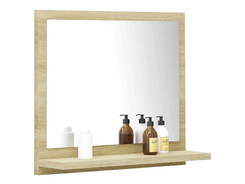 Specchio da Bagno Rovere Sonoma 40x10,5x37 cm Legno Multistrato