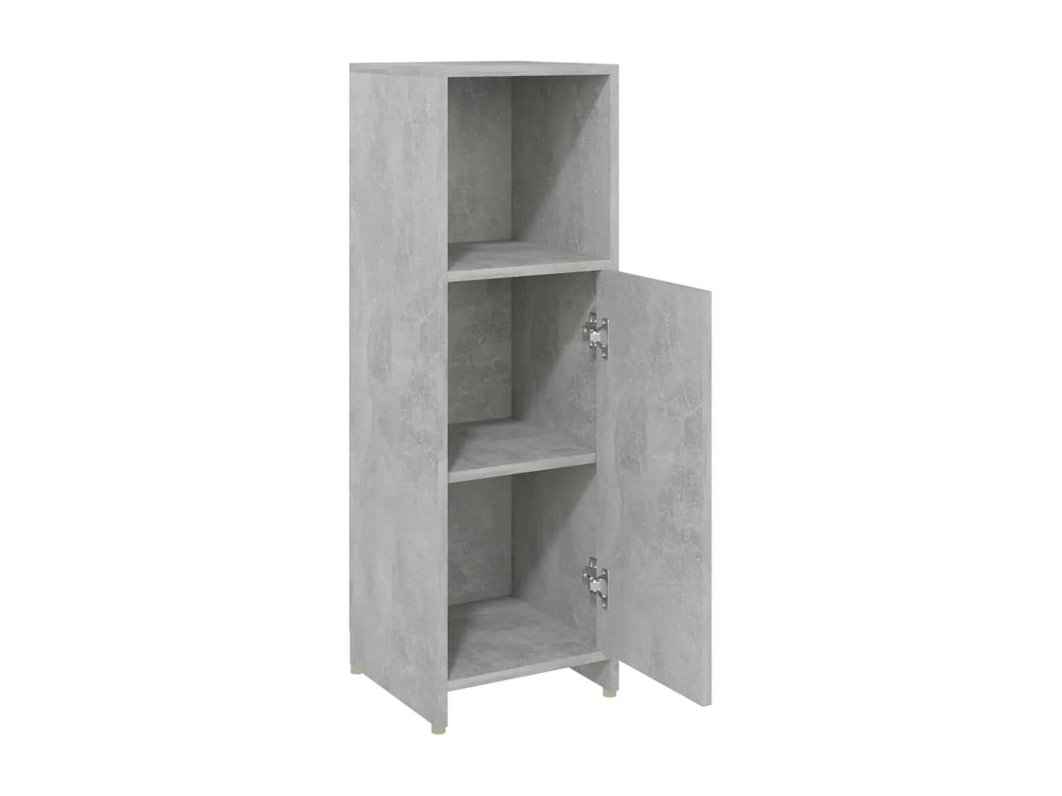 Mobile da Bagno Grigio Cemento 30x30x95 cm in Legno Multistrato