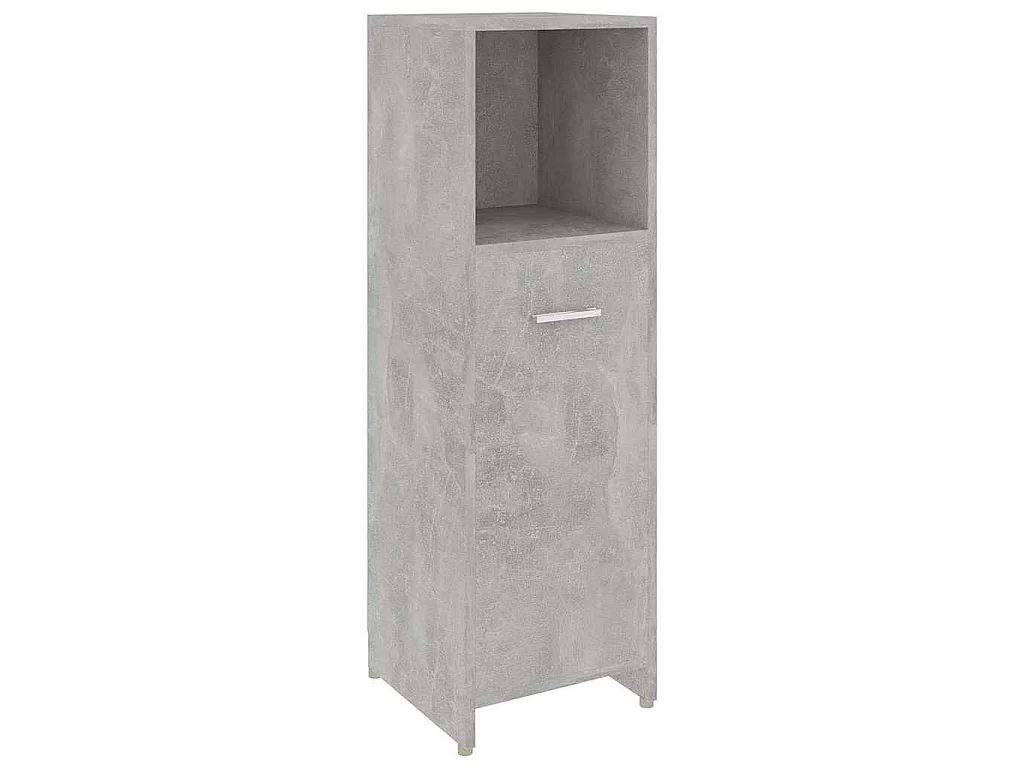 Badezimmerschrank Betongrau 30x30x95 cm Holzwerkstoff