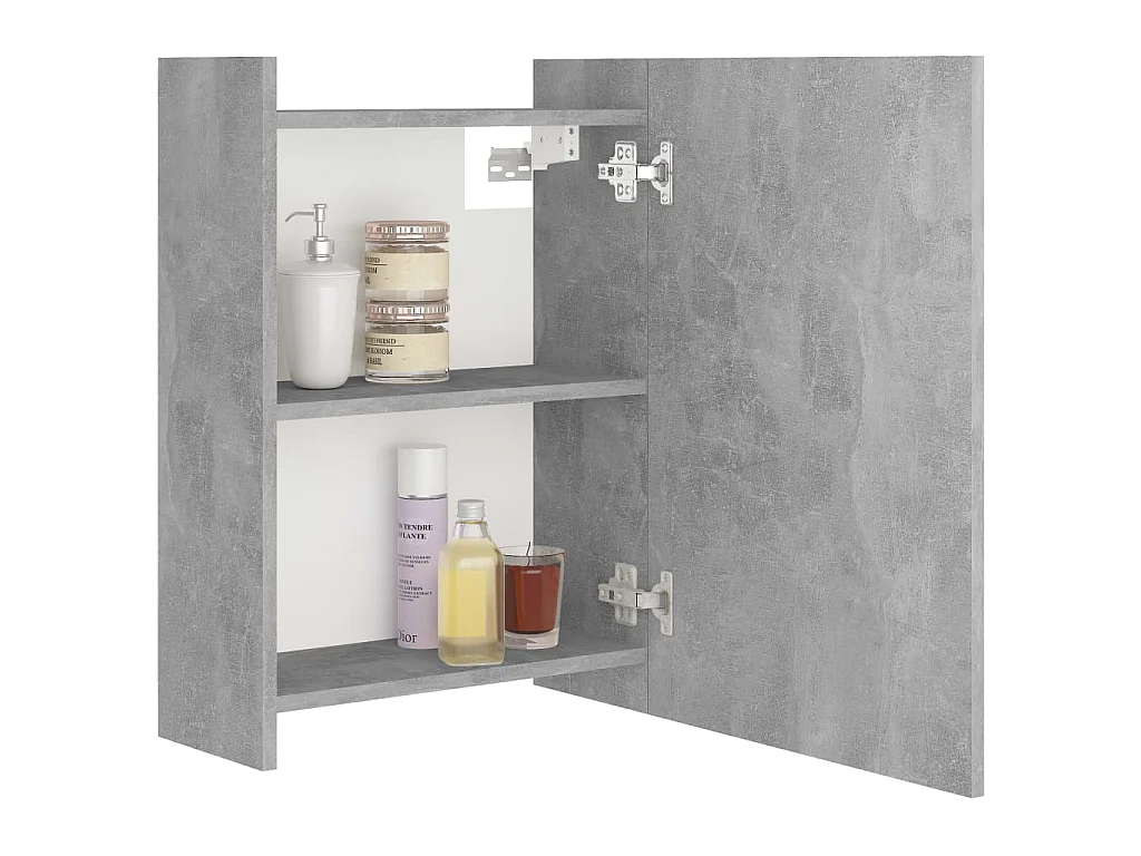 Mobile Bagno Specchio Grigio Cemento 62,5x20,5x64cm Multistrato