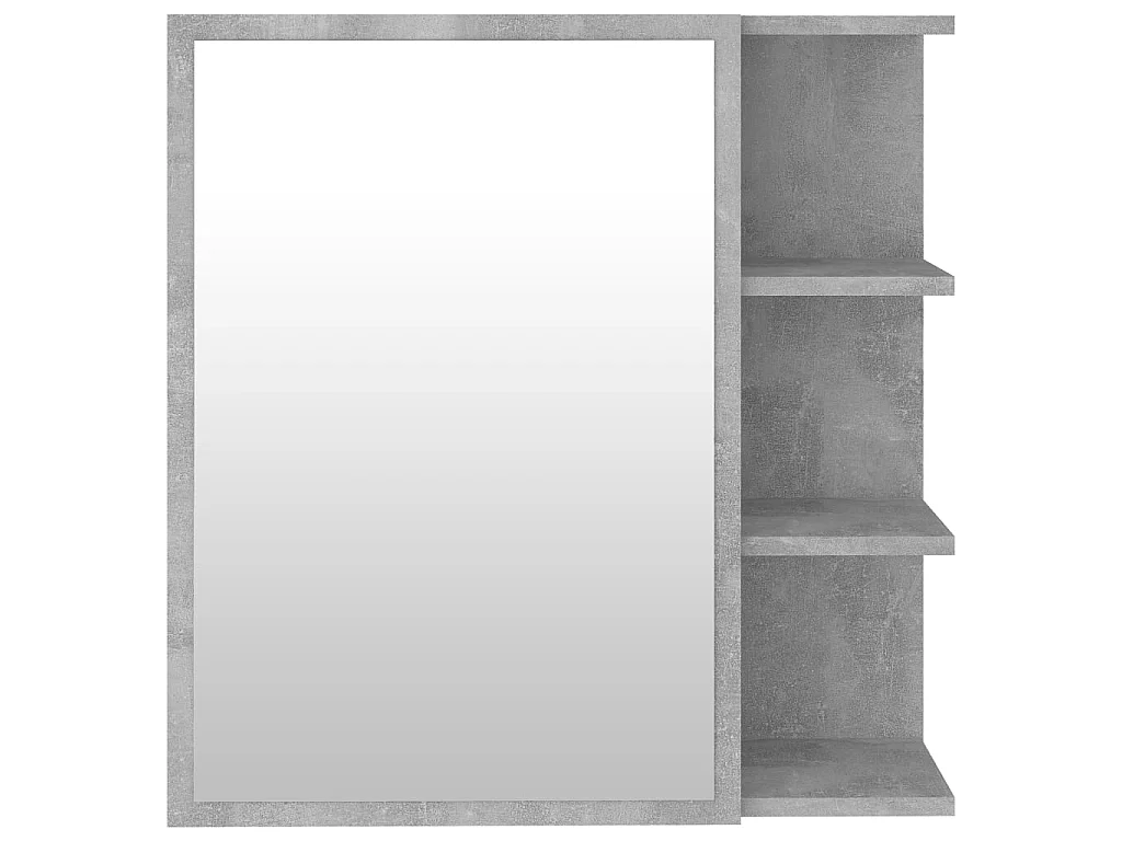 Mobile Bagno Specchio Grigio Cemento 62,5x20,5x64cm Multistrato
