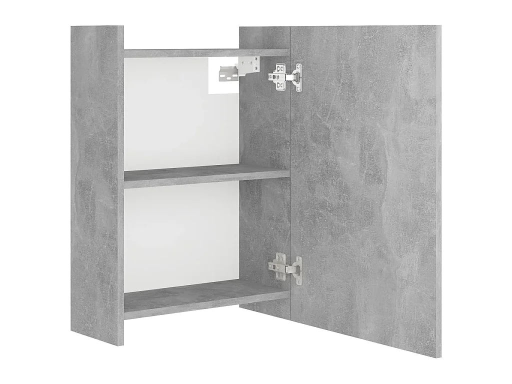 Mobile Bagno Specchio Grigio Cemento 62,5x20,5x64cm Multistrato