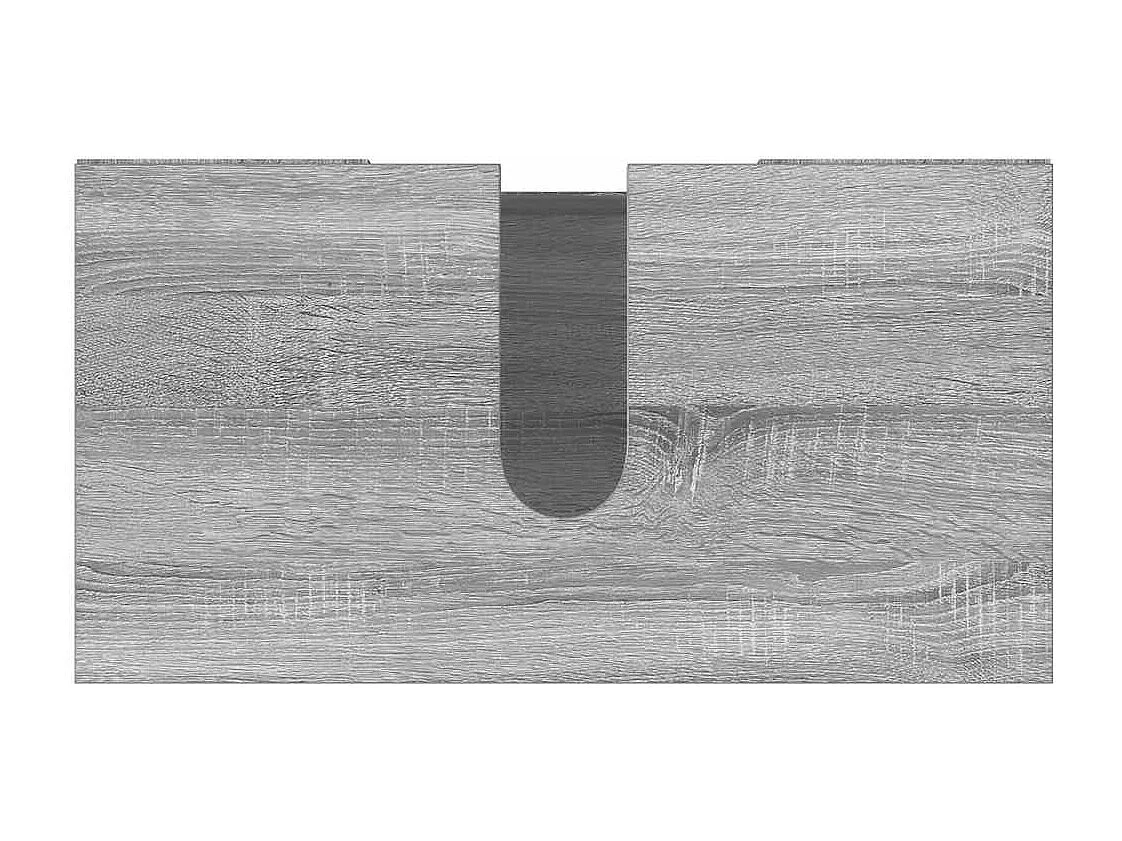 Badkamerkast 60x32x53,5 cm bewerkt hout grijs sonoma eikenkleur