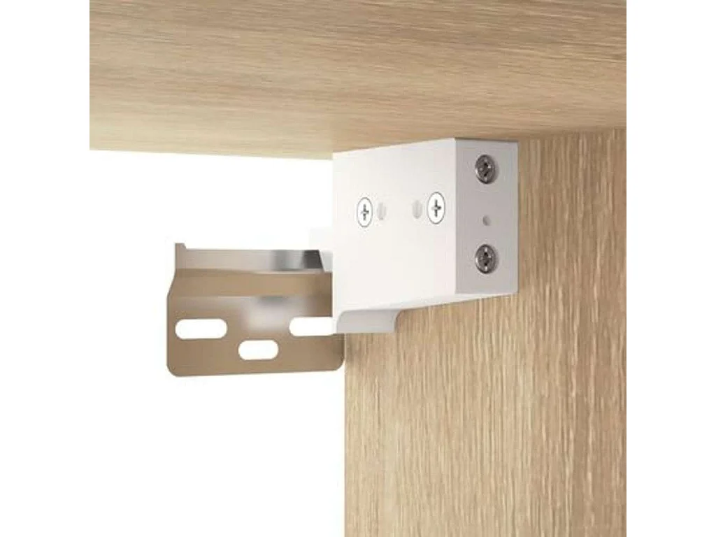 Mobile a Specchio con LED Rovere Sonoma 76x15x55 cm