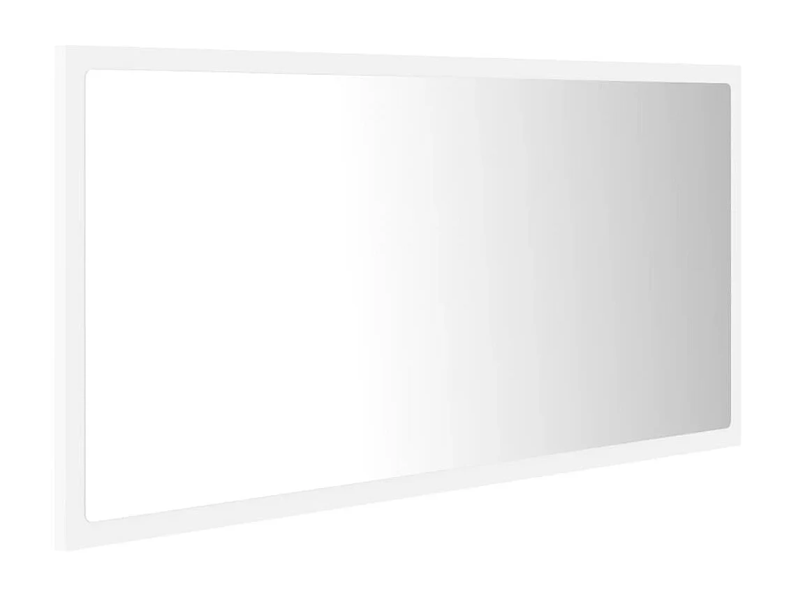 Specchio da Bagno con LED Bianco 90x8,5x37 cm in Acrilico