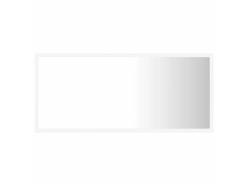 Espejo de baño LED acrílico blanco 90x8,5x37 cm