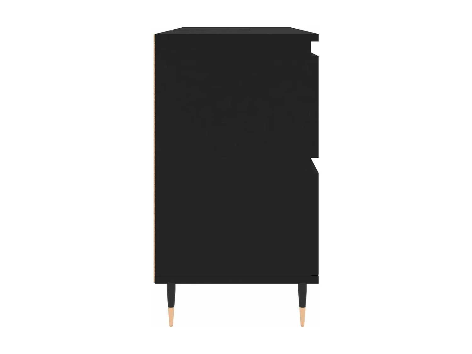 Badkamerkast 80x33x60 cm bewerkt hout zwart