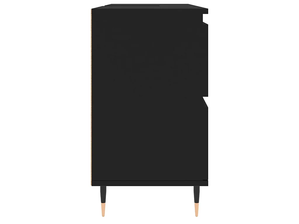 Badkamerkast 80x33x60 cm bewerkt hout zwart