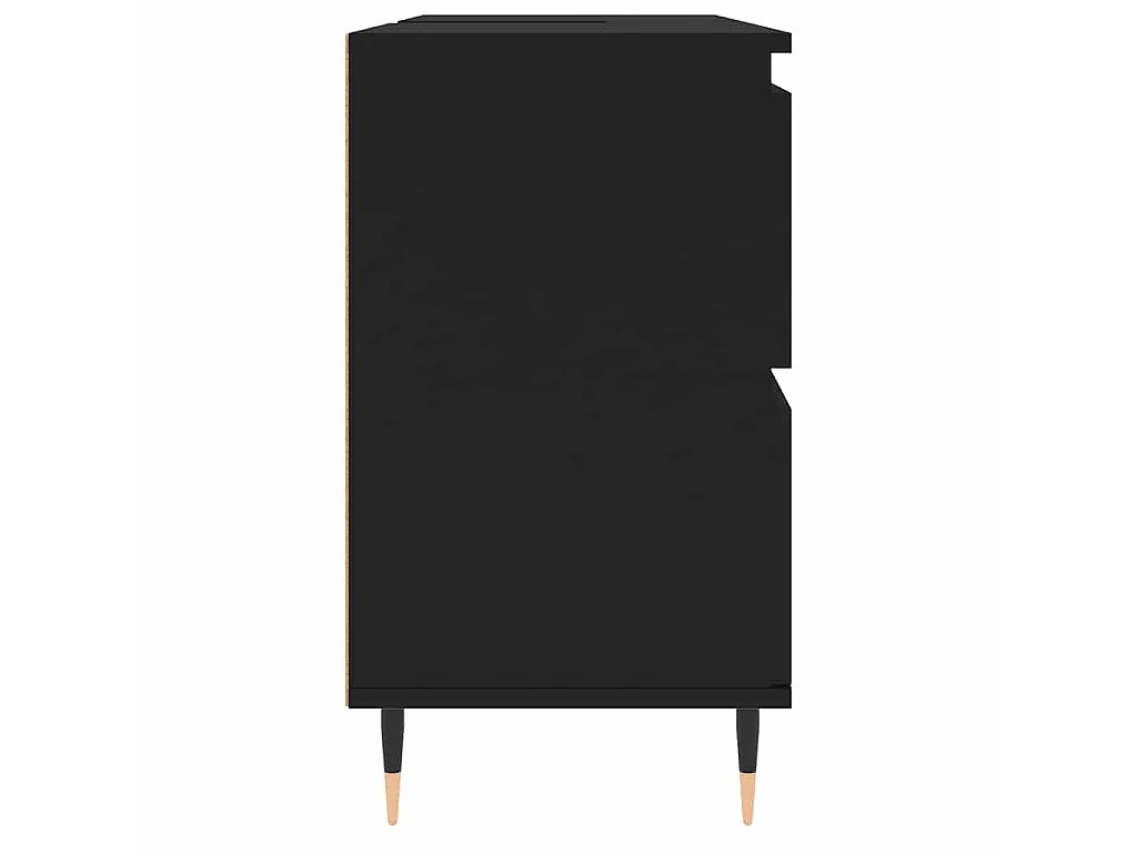 Badkamerkast 80x33x60 cm bewerkt hout zwart