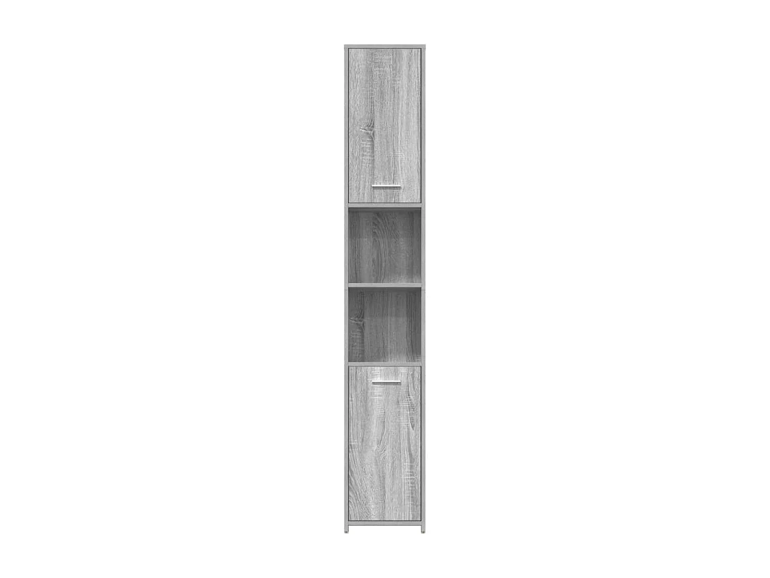 Badkamerkast 30x30x183,5 cm bewerkt hout grijs sonoma eiken